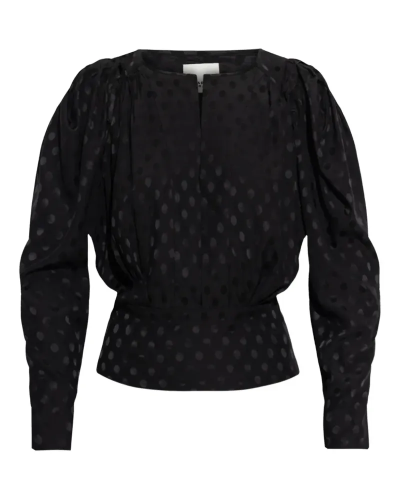 Isabel Marant Oberteil mit Polka Dots - Schwarz Schwarz