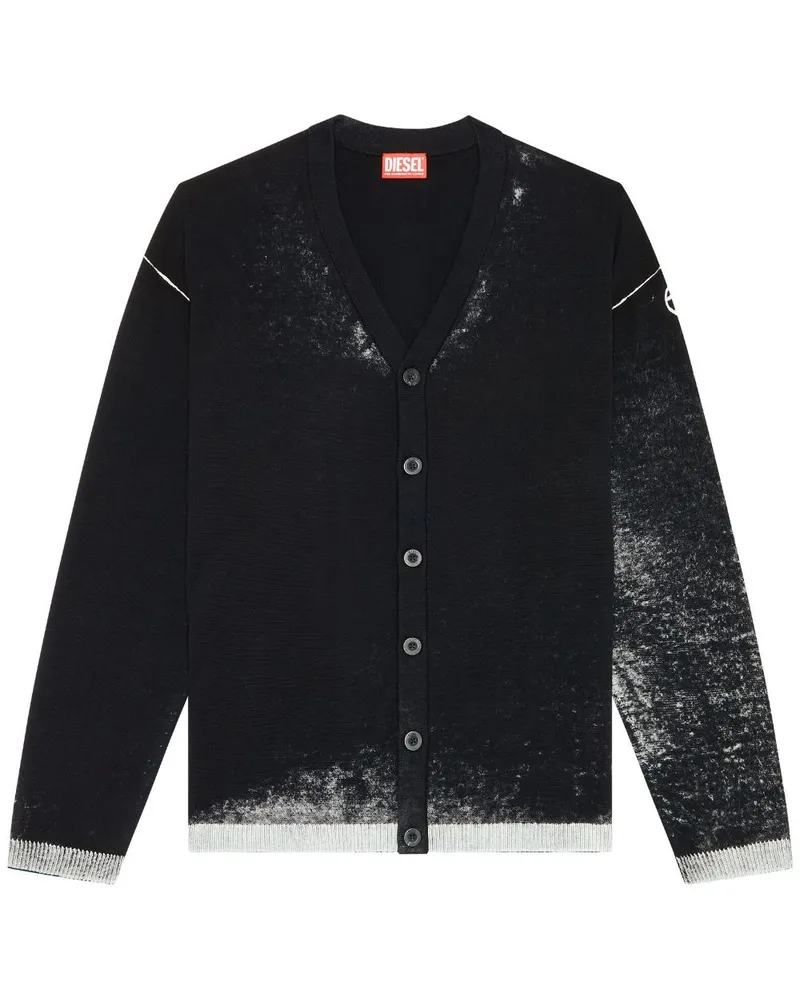 Diesel K-Larence-B Cardigan aus Baumwolle - Schwarz Schwarz