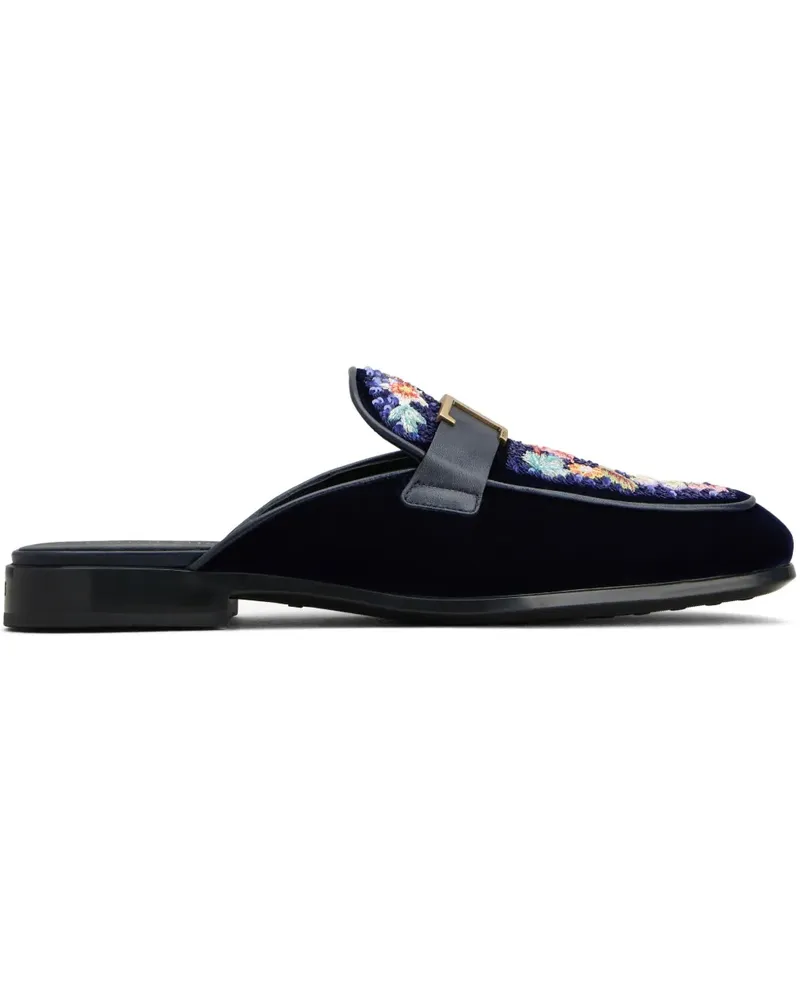 TOD'S Loafer aus Samt - Blau Blau