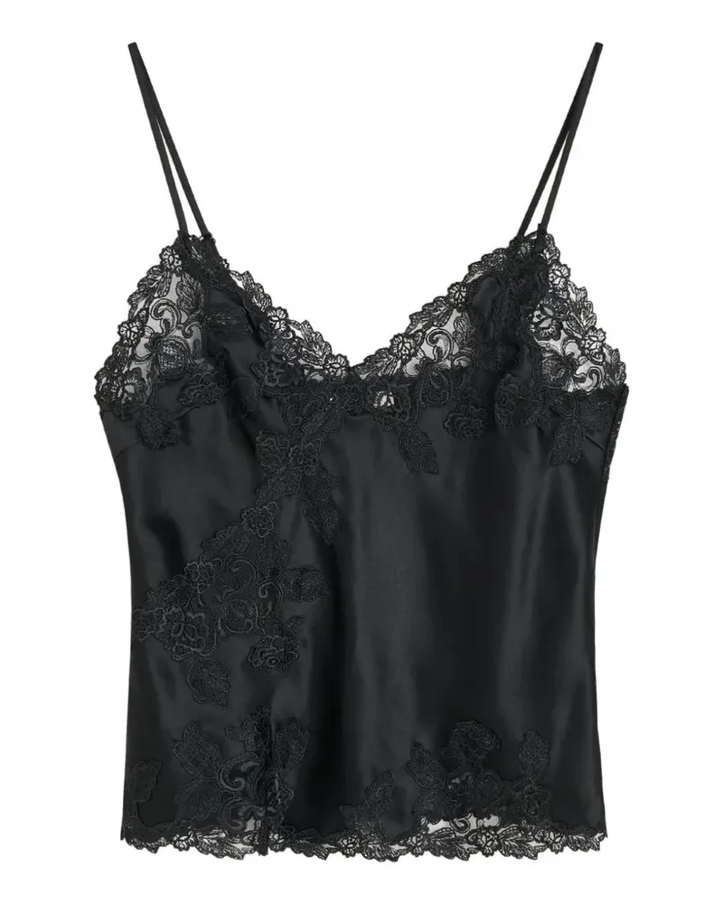 By Malene Birger Madeleine lace-trim top - Schwarz Schwarz