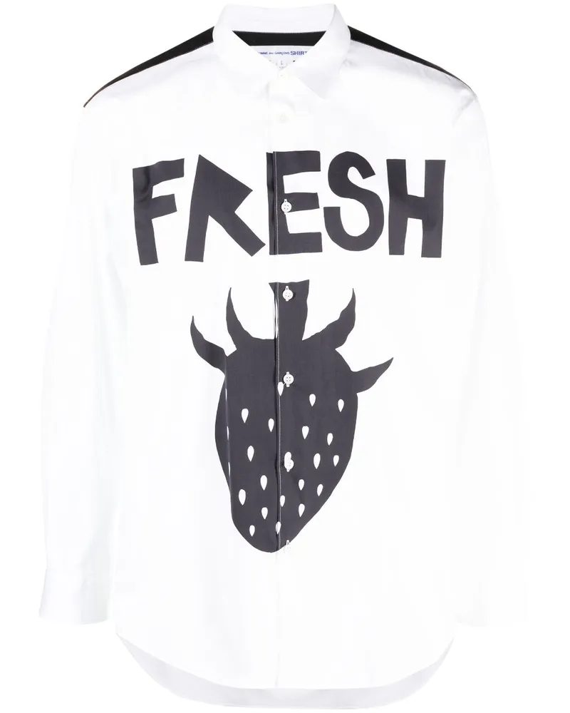 Comme des Garçons Hemd mit grafischem Print - Weiß Weiß
