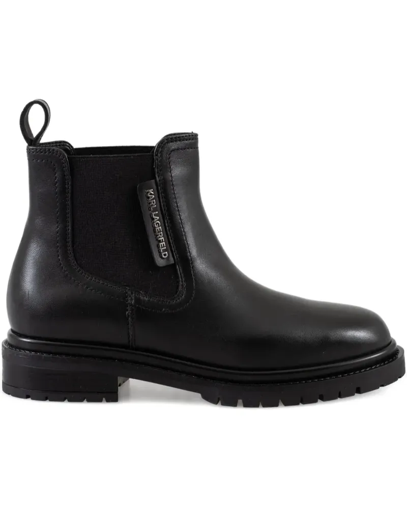 Karl Lagerfeld Chelsea-Boots mit Einsätzen - Schwarz Schwarz
