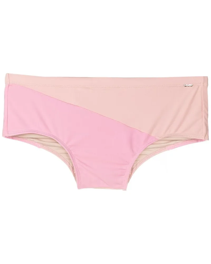 Amir Slama Badehose mit Kontrasteinsatz - Rosa Rosa