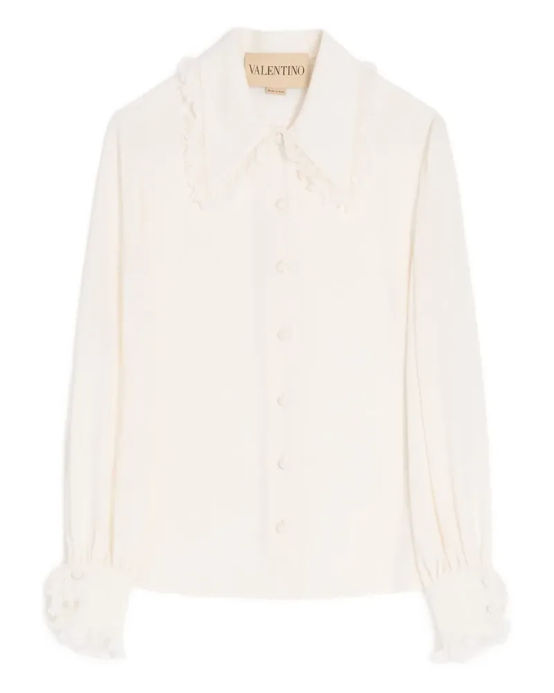 Valentino Garavani ruffle-collar shirt - Weiß Weiß