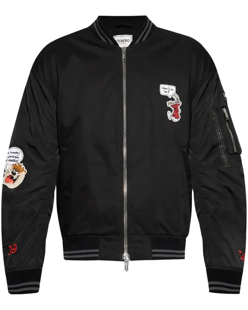 Iceberg Jacke mit grafischem Print - Schwarz Schwarz