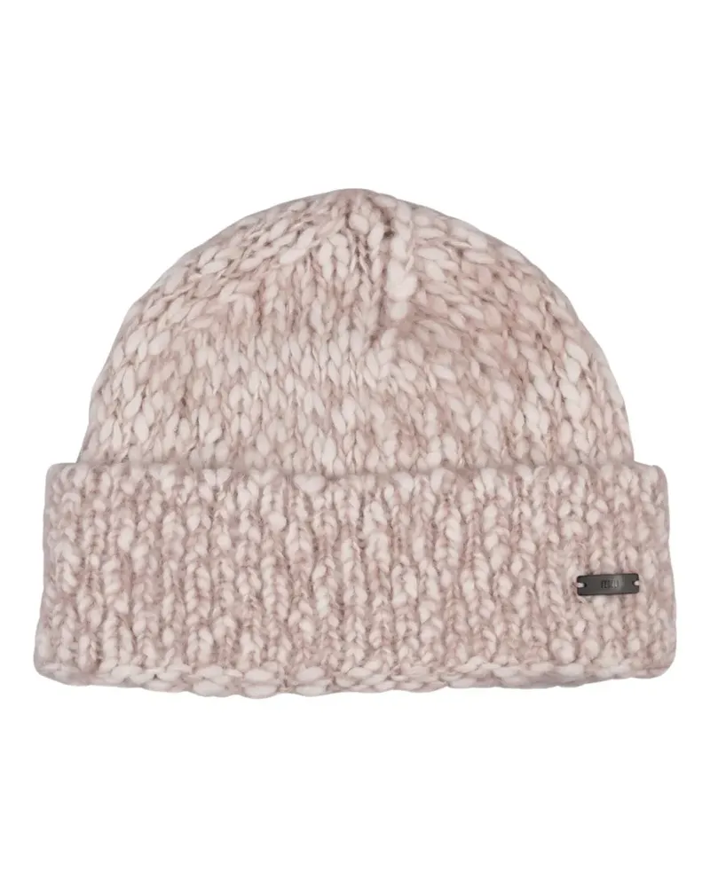 Fedeli Beanie mit Logo-Schild - Nude Nude