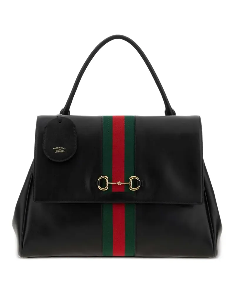 Gucci Große Paparazzo Handtasche - Schwarz Schwarz