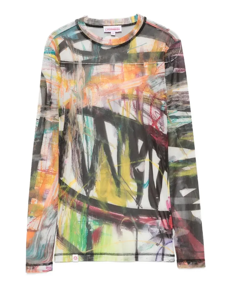 Charles Jeffrey Loverboy graphic-pattern T-shirt - Orange Orange