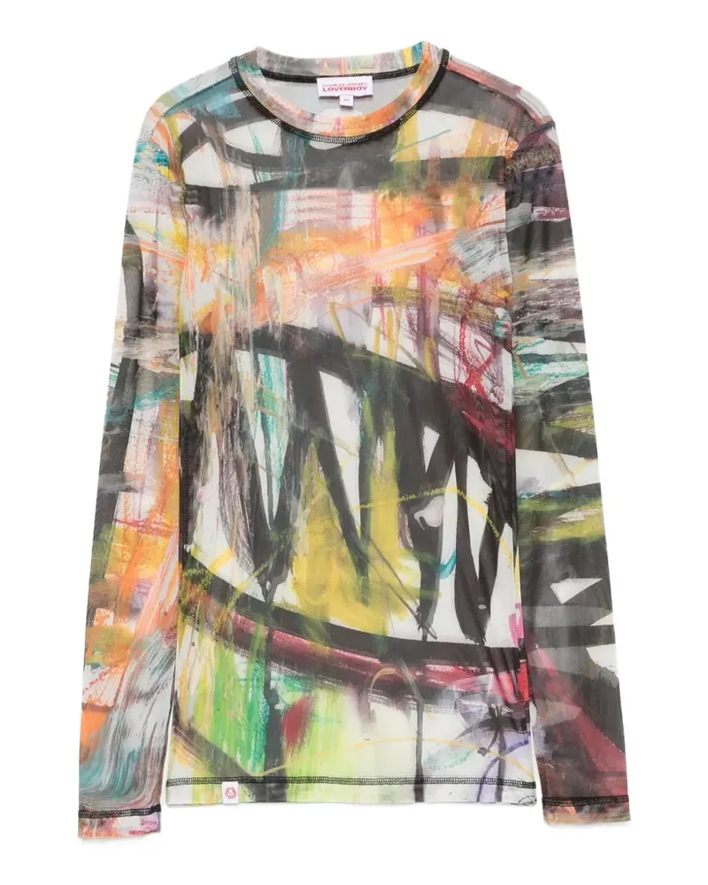 Charles Jeffrey Loverboy graphic-pattern T-shirt - Orange Orange