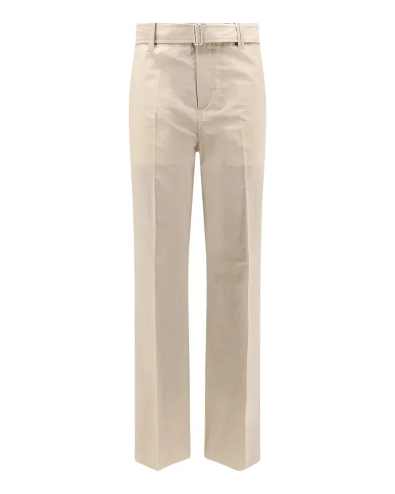 LARDINI belted tailored trousers - Nude Nude
