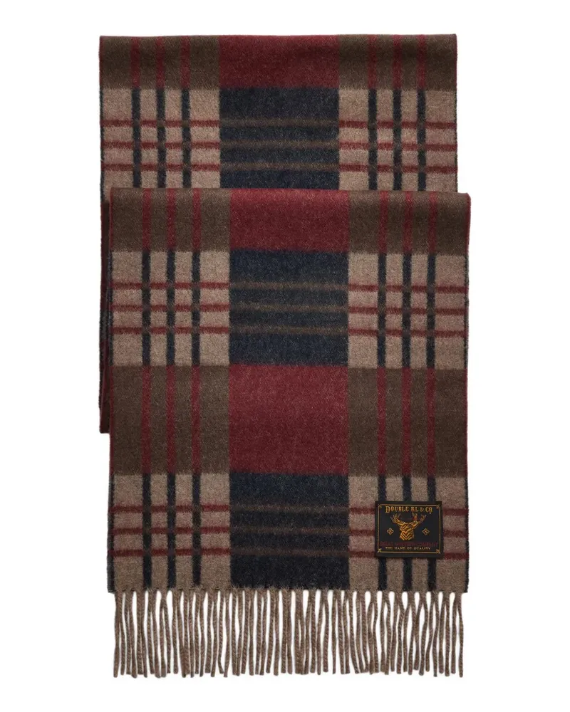 Ralph Lauren Karierter Schal mit Fransen - Blau Blau