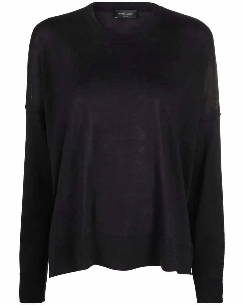 Roberto Collina Pullover mit rundem Ausschnitt - Schwarz Schwarz