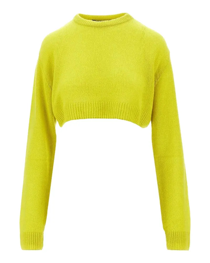 Balenciaga crew-neck cropped top - Gelb Gelb