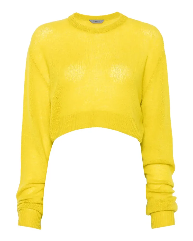 Balenciaga Pullover mit Rundhalsausschnitt - Gelb Gelb
