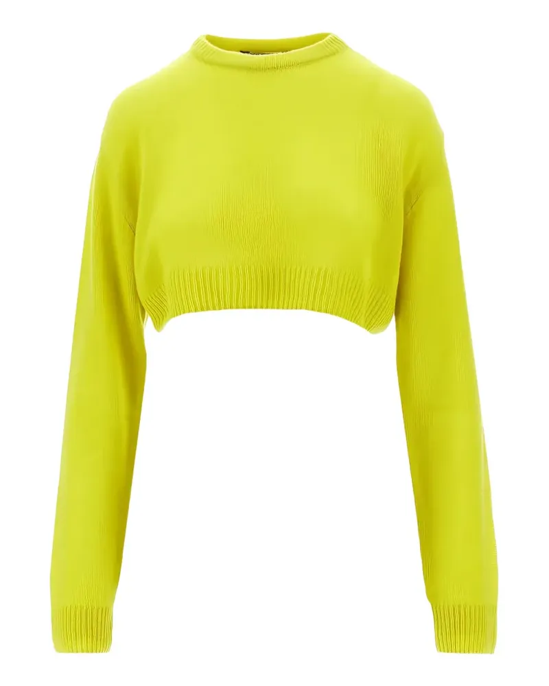 Balenciaga crew-neck cropped top - Gelb Gelb
