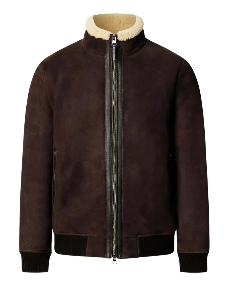 Hackett Bomberjacke mit Shearling-Kragen - Braun Braun