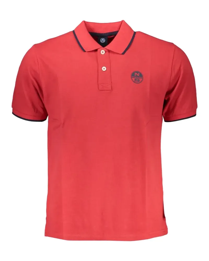 North Sails logo-embroidered piqué polo shirt - Rot Rot