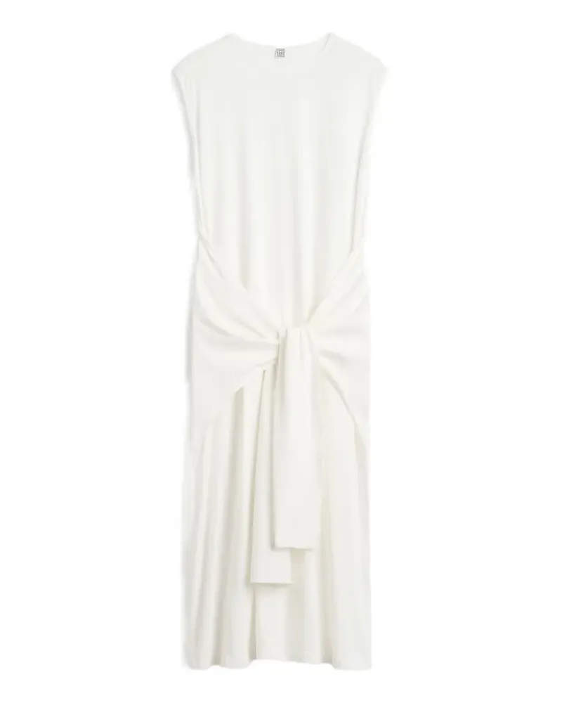 Totême Midikleid mit Bindegürtel - Weiß Weiß