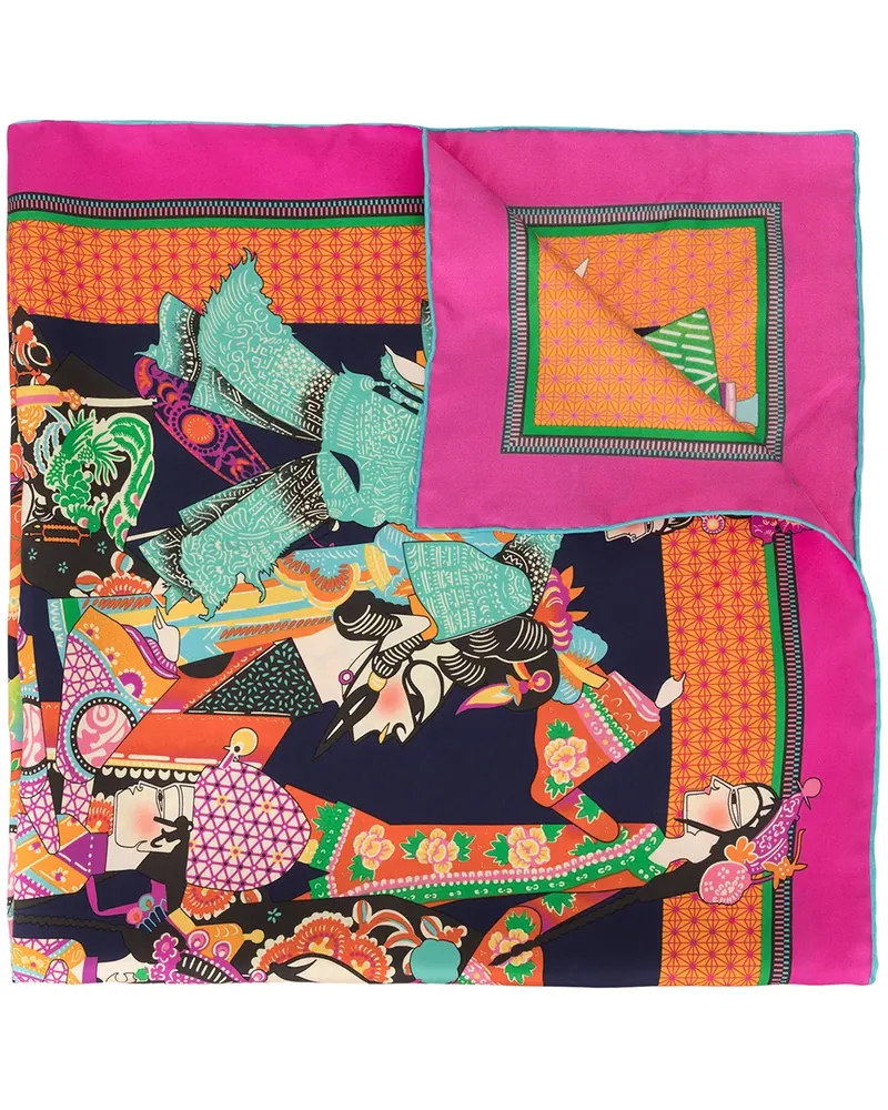 Shanghai Tang Schal mit Print - Rosa Rosa