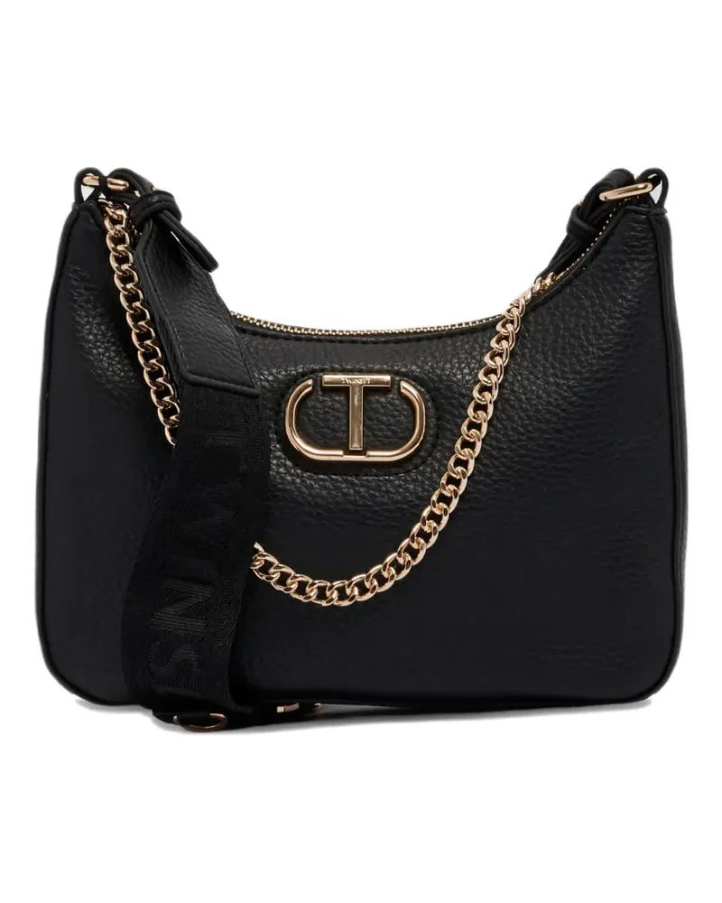 Twin-Set logo-plaque shoulder bag - Schwarz Schwarz