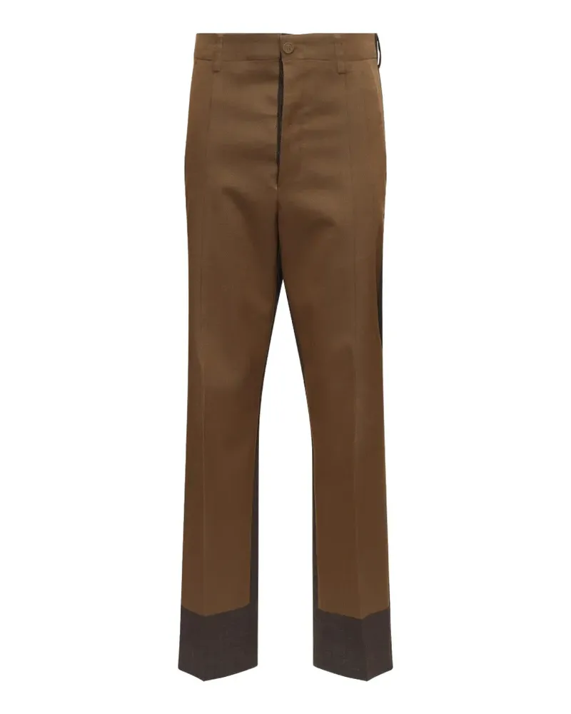 Maison Margiela colour-block tailored trousers - Braun Braun