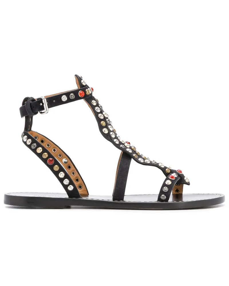 Isabel Marant Sandalen mit Nieten - Schwarz Schwarz