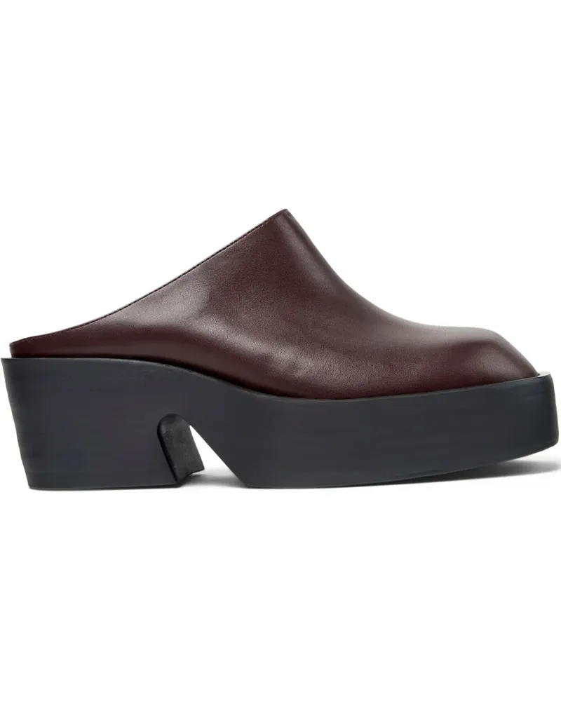 Camper Billie Mules mit Plateau - Rot Rot