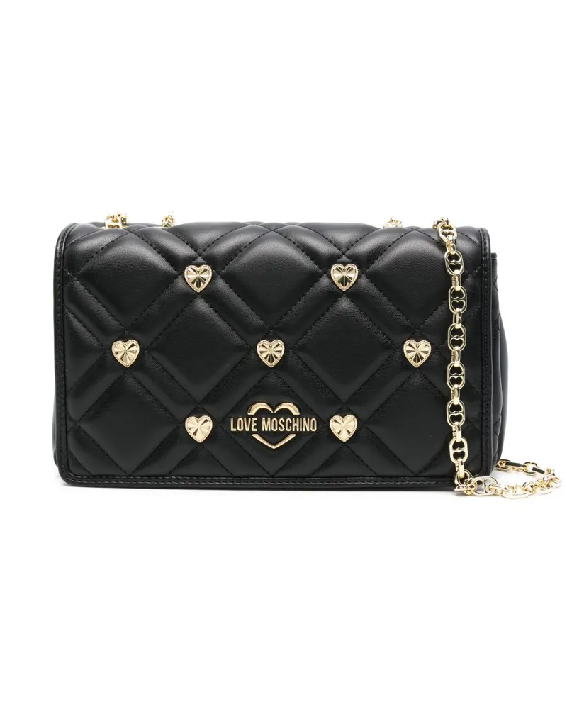 Moschino Schultertasche mit Matelasse-Effekt - Schwarz Schwarz