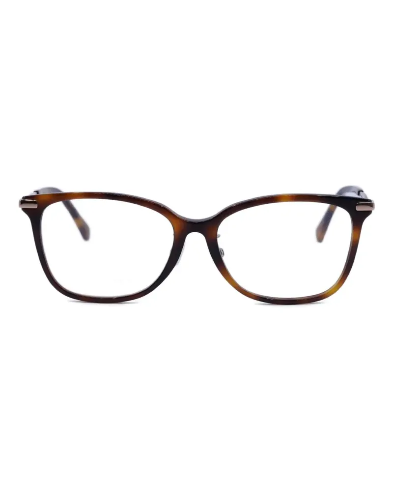 Jimmy Choo crystal-embellished rectangle-frame glasses - Braun Braun