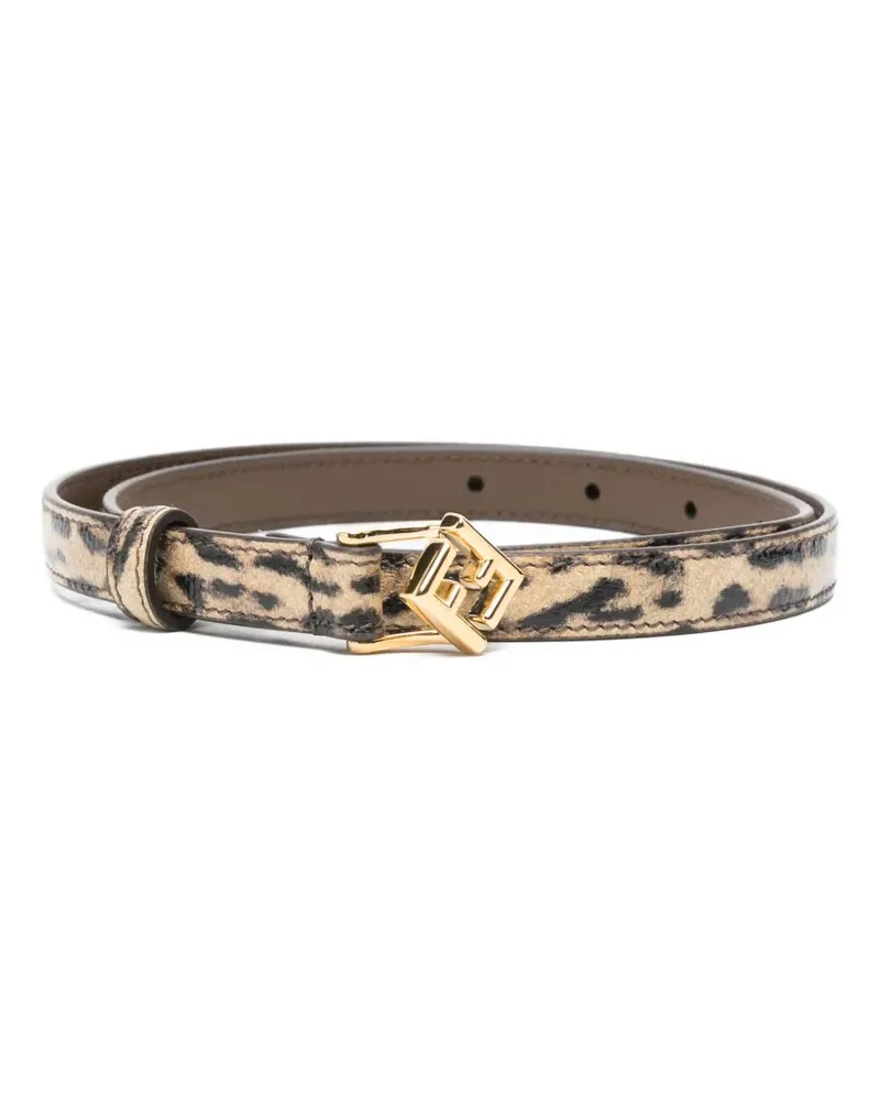 Fendi Gürtel mit Leoparden-Print - Nude Nude