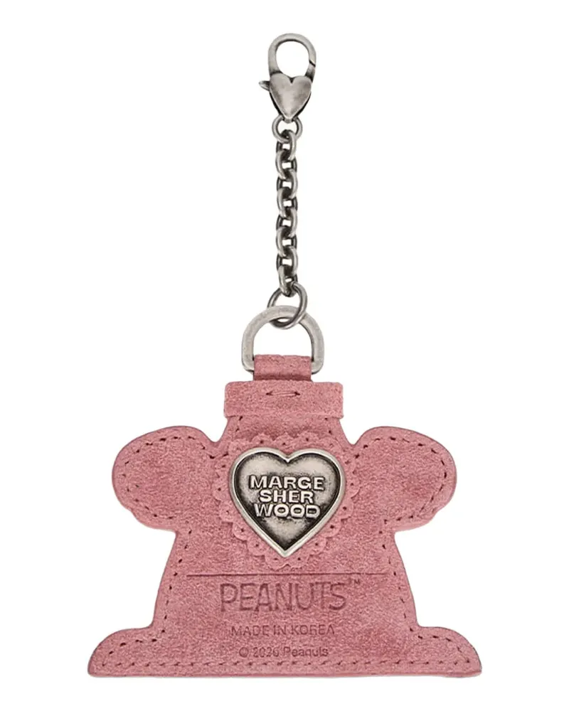 Marge Sherwood x Peanuts Lederanhänger mit Print - Rosa Rosa
