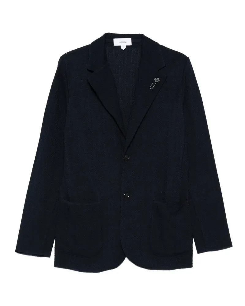 LARDINI notched-lapel blazer - Blau Blau