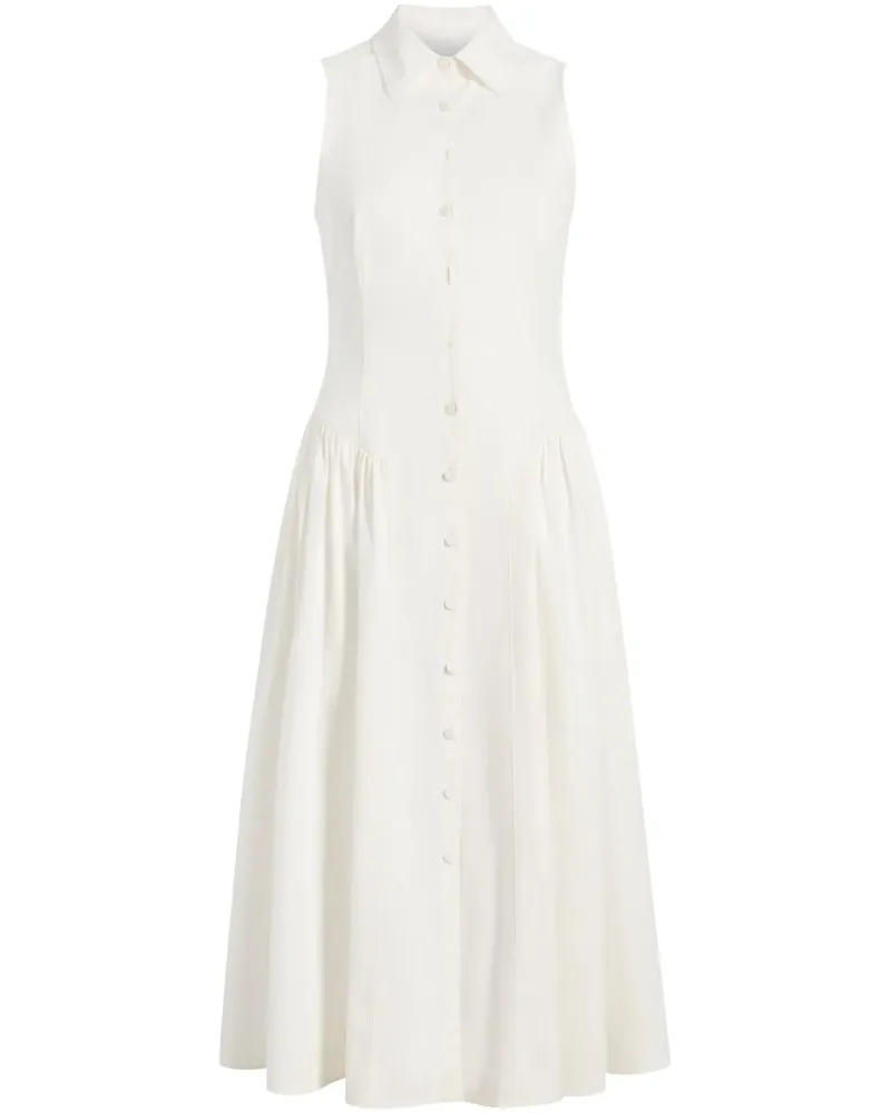 Cinq à Sept Losey Midikleid - Weiß Weiß