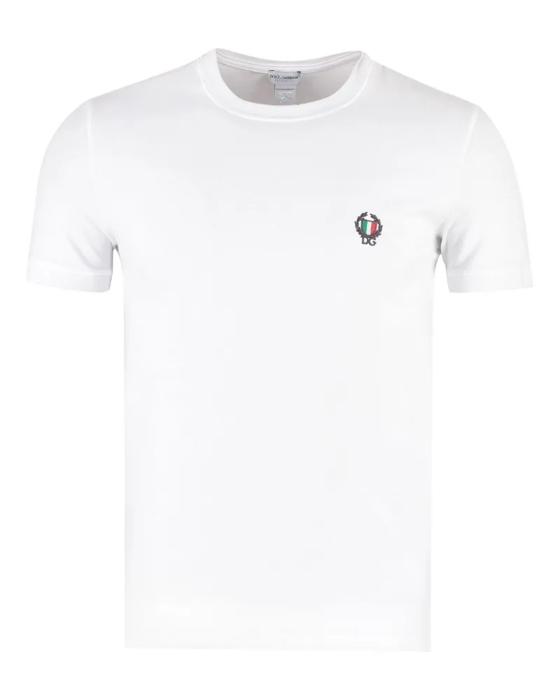 Dolce & Gabbana T-Shirt mit Stickerei - Weiß Weiß