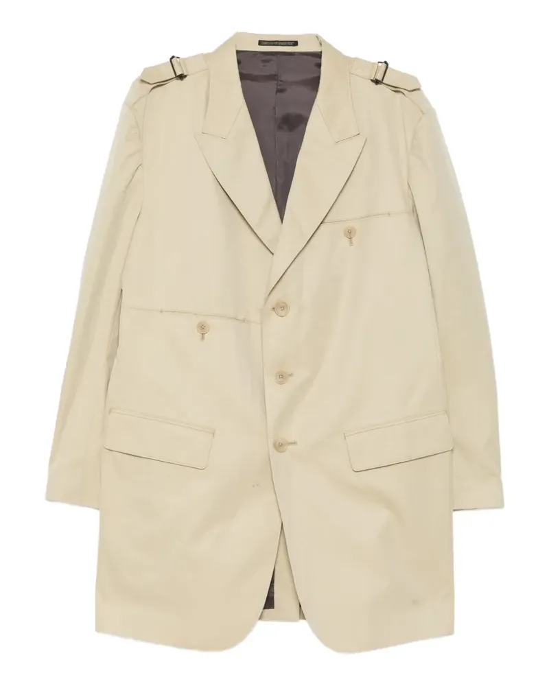 Yohji Yamamoto Blazer mit steigendem Revers und Schnallendetail - Nude Nude