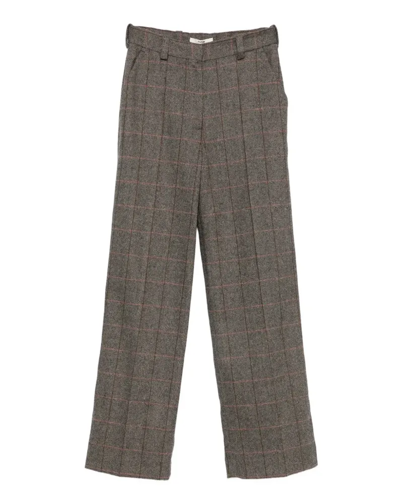 Maje Hose mit Fischgrätenmuster - Grau Grau