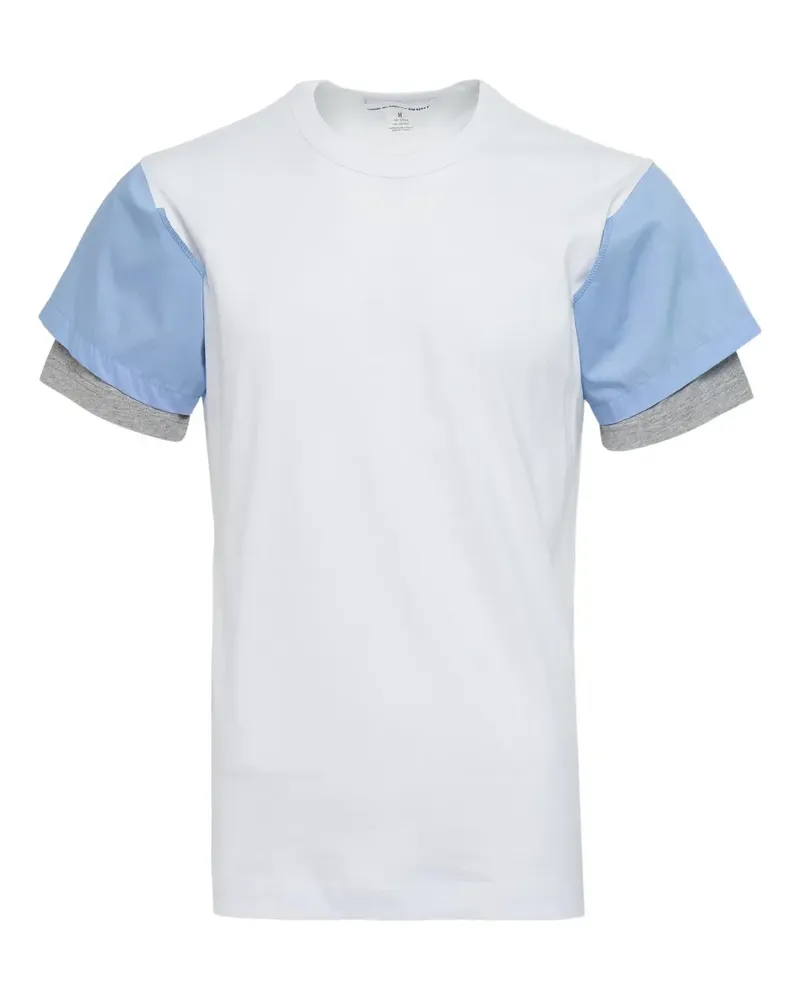 Comme des Garçons T-Shirt im Layering-Look - Weiß Weiß