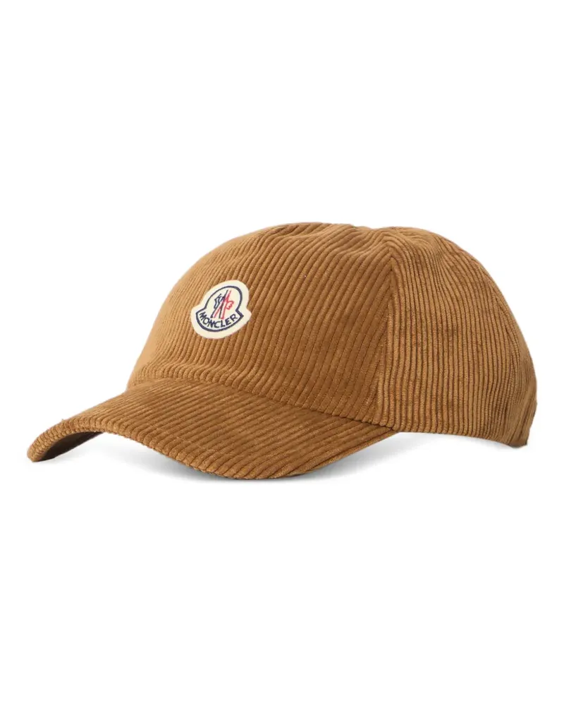 Moncler logo-patch corduroy baseball cap - Braun Braun