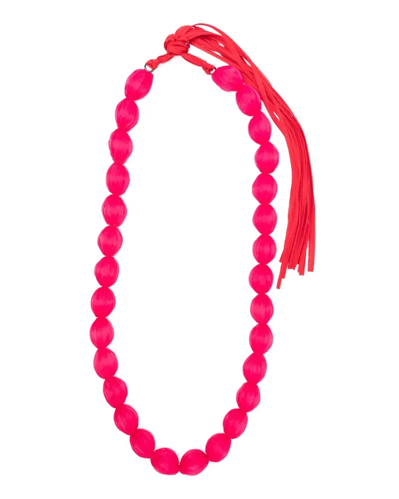 Issey Miyake Shibori Halskette - Rosa Rosa