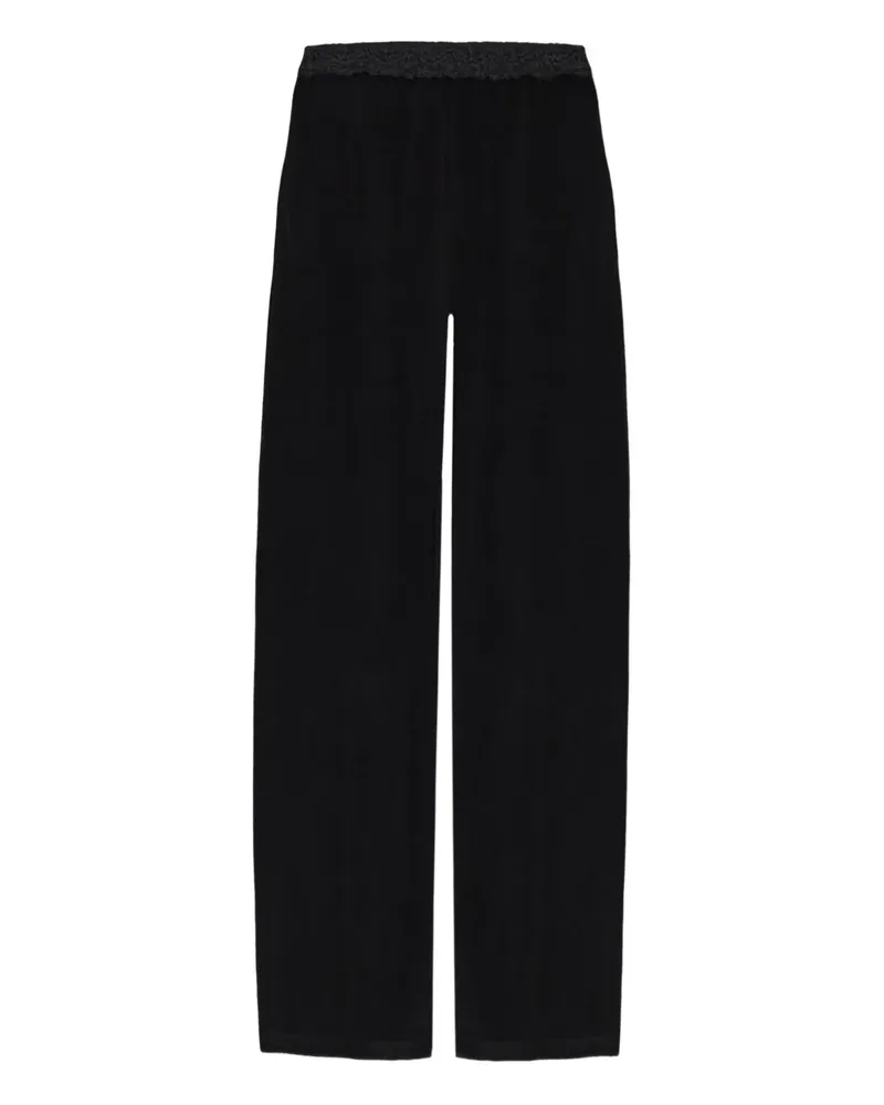 Balenciaga Hose mit Spitzenbesatz - Schwarz Schwarz