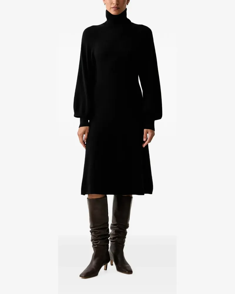 Pinko Midikleid mit Rollkragen - Schwarz Schwarz