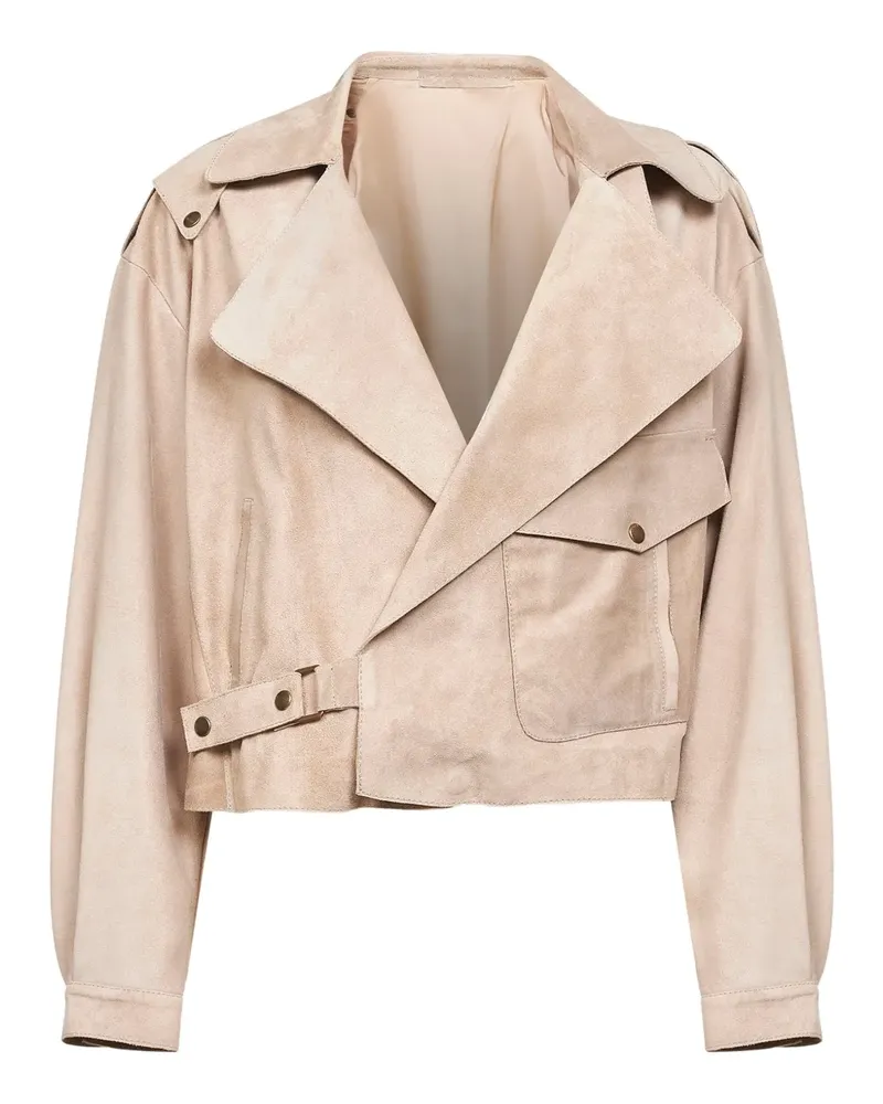 Salvatore Santoro Lederjacke mit Druckknöpfen - Nude Nude