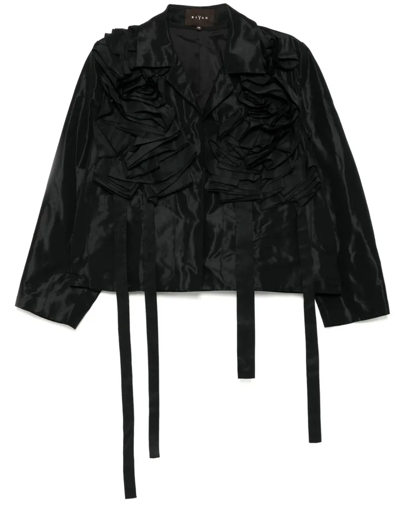 Biyan Oversized-Jacke mit Falten - Schwarz Schwarz