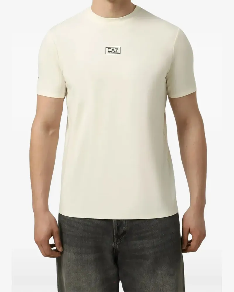EA7 Ventus7 T-Shirt mit Logo-Print - Nude Nude