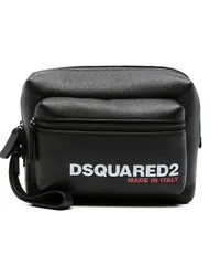 Dsquared2 Clutch mit Logo-Print Schwarz