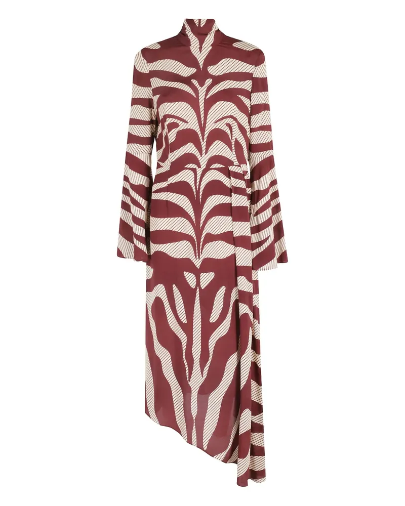 Essentiel Gestreiftes Midikleid - Rot Rot