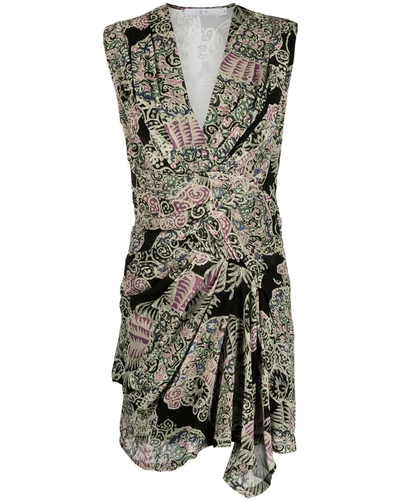 IRO Maxikleid mit Paisley-Print - Schwarz Schwarz