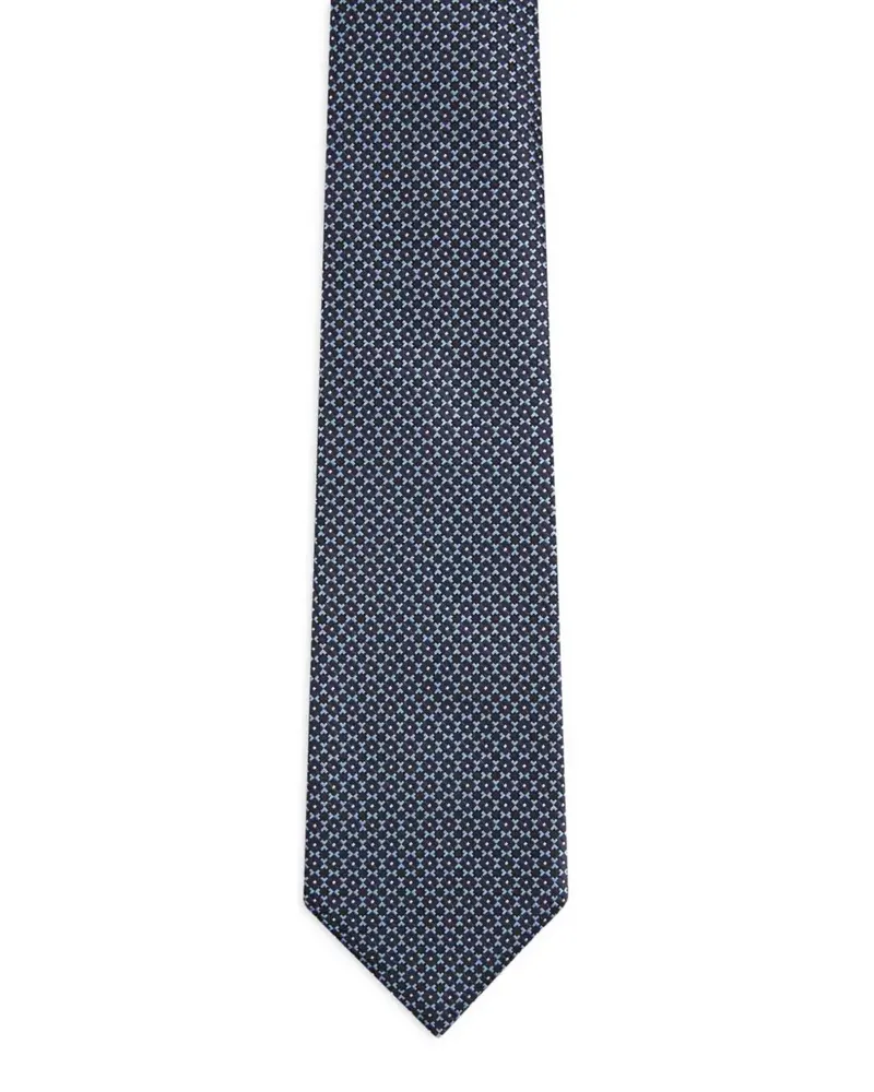Ermenegildo Zegna Krawatte mit Jacquardmuster - Blau Blau