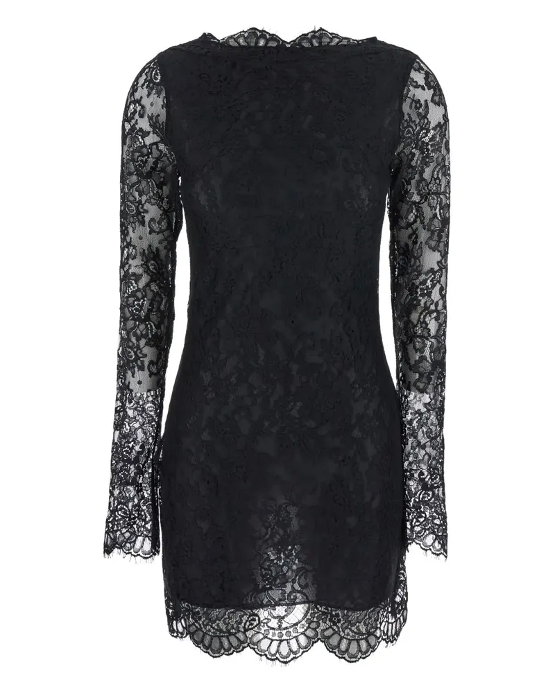 Semicouture Langärmliges Spitzenkleid - Schwarz Schwarz