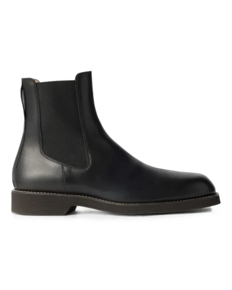 Christophe Lemaire Chelsea-Boots aus glänzendem, pflanzlich gegerbtem Leder - Schwarz Schwarz